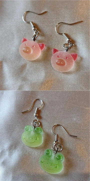 DAIIIBABYYY  -  Creative Cute Simulation Pig Pendant Earrings for Women Aesthetics Funny Earrings Sweet Girl Accessories Jewelry Birthday Gift